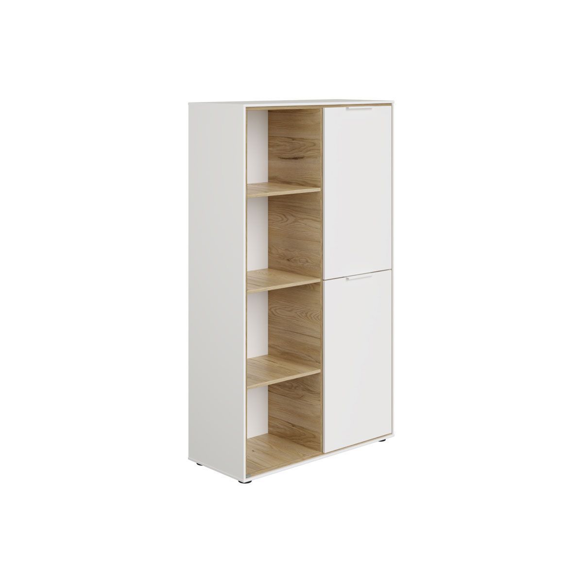 Paidi Lieven Regal 8 Fächer - 2 Türen rechts kreideweiß/Eiche-Montana-Nachbildung