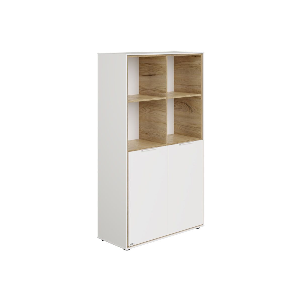 Paidi Lieven Regal 8 Fächer - 2 Türen unten kreideweiß/Eiche-Montana-Nachbildung