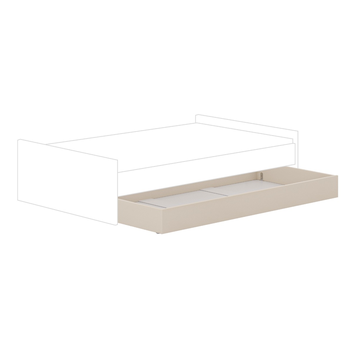Paidi Bettkasten-Unterschiebebett Cashmere-Beige für Little Flo