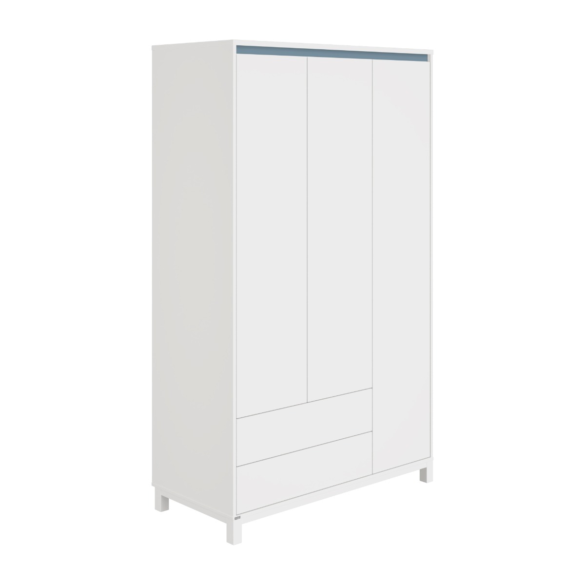 Paidi Olli Kleiderschrank 3 Türen 2 Schubladen Mattblau