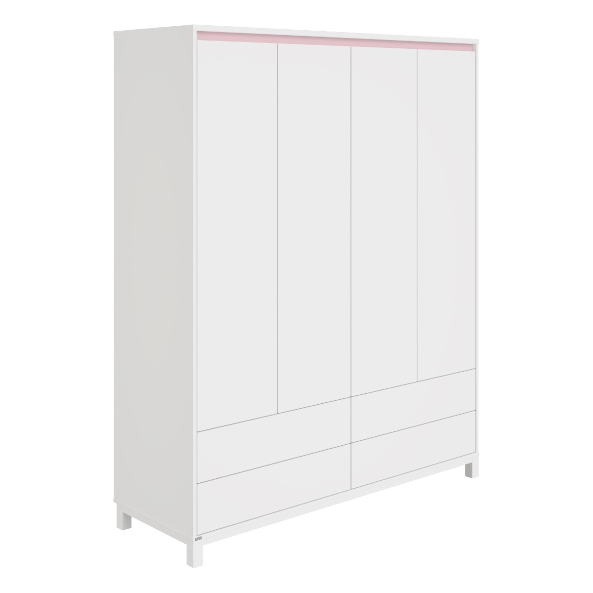 Paidi Olli Kleiderschrank 4 Türen 4 Schubläden Rosé