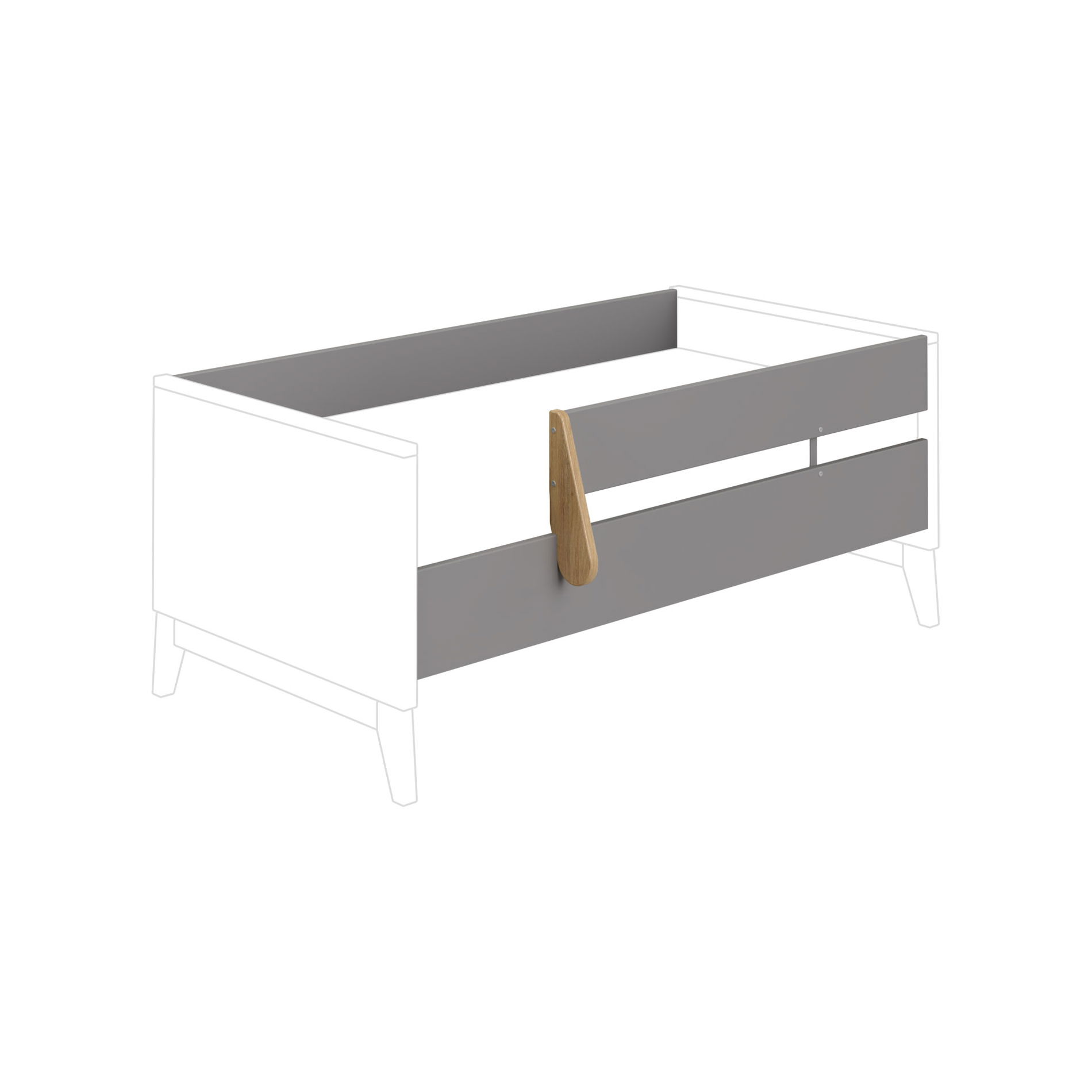 Paidi Sicherheits-Set für Kinderbett schiefergrau Umbau-Set zur Juniorstufe