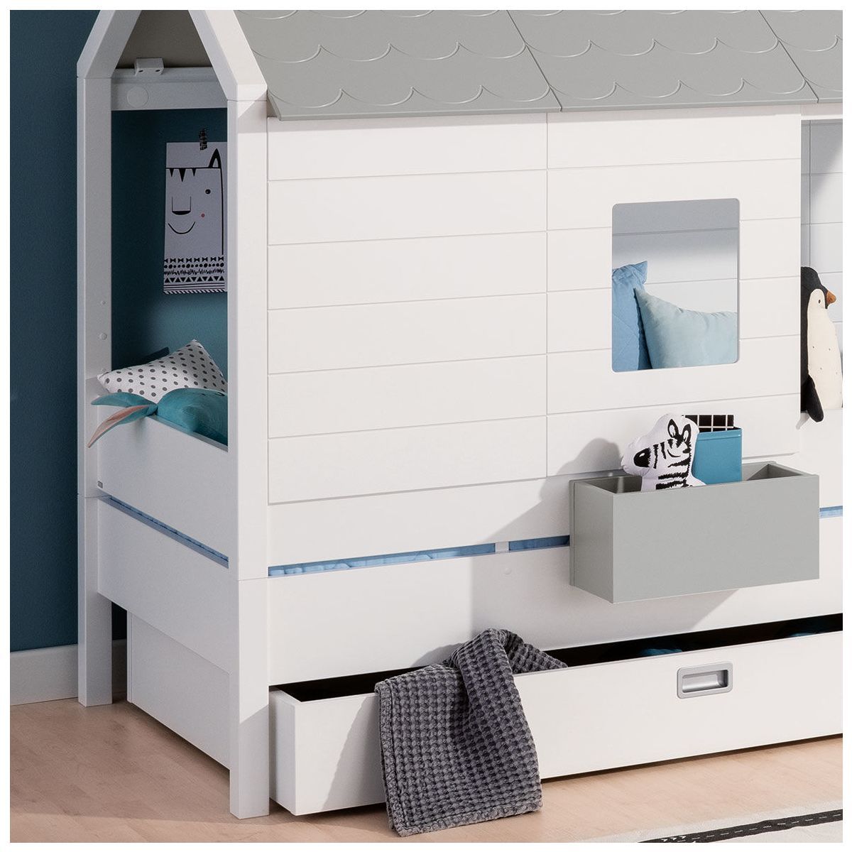 Paidi Fenster-& Wandpaneele 2er Set - kreideweiß für Tiny House Betten