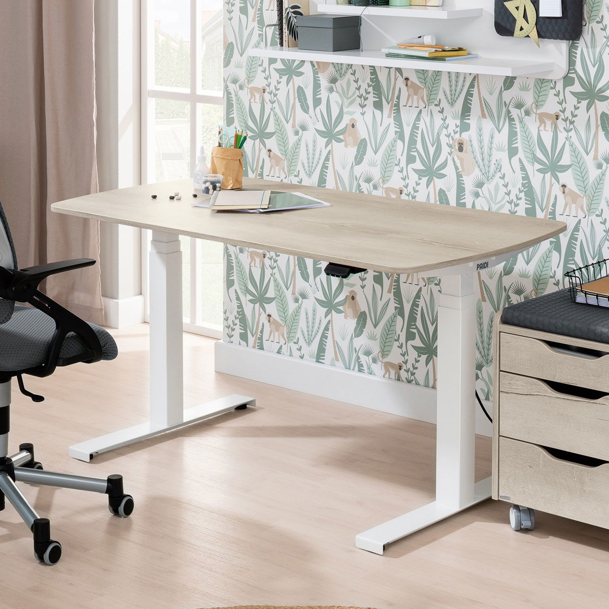 Paidi e-lion 1 Schreibtisch Eiche-Nautik-Nachbildung / Weiß 150 x 75 cm