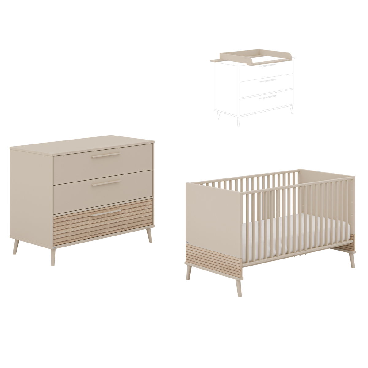 Paidi Eefje Sparset breit Cashmere-Beige / Groovy-Oak