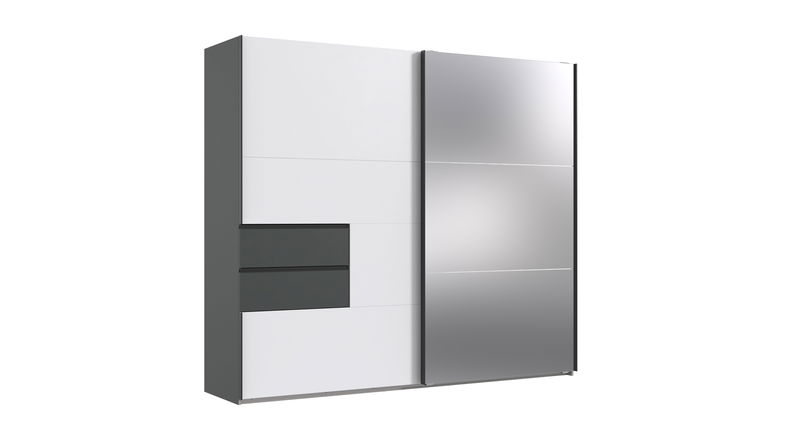 Wimex Palermo Schwebetürenschrank 250x216cm Weiss / Graphit Wimex Palermo Schwebetürenschrank 250x216cm Weiss / Graphit