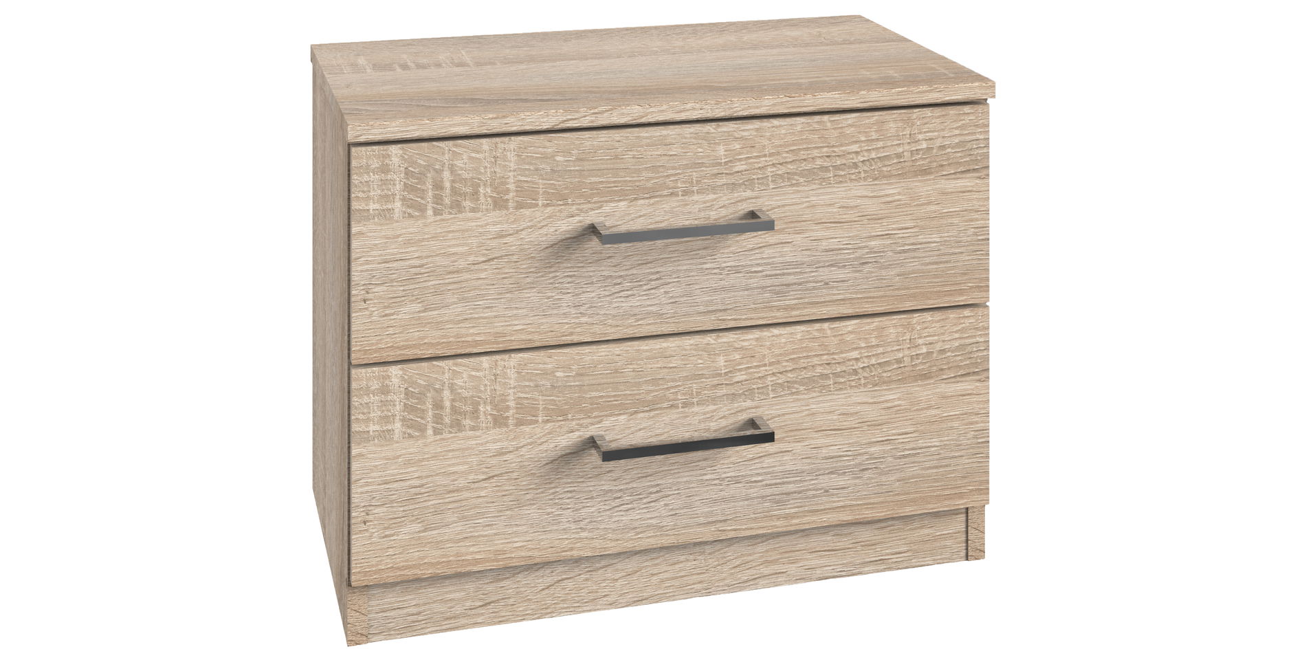 Wimex Pamela Nachtschrank Eiche sägerau-Nachbildung/Weiß