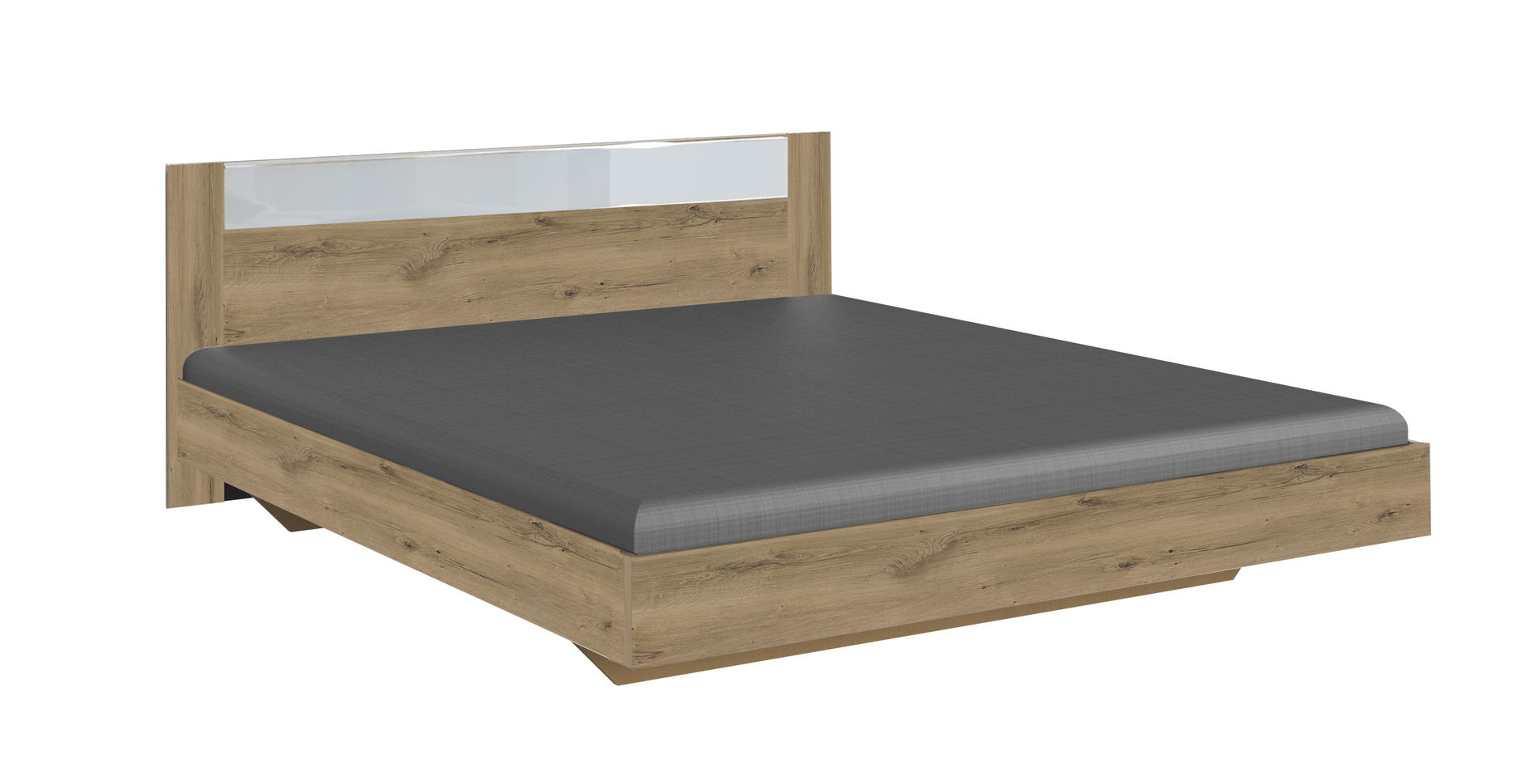 Wimex Pamela Futonbett 180 x 200 cm Plankeneiche-Nachbildung/Weiß