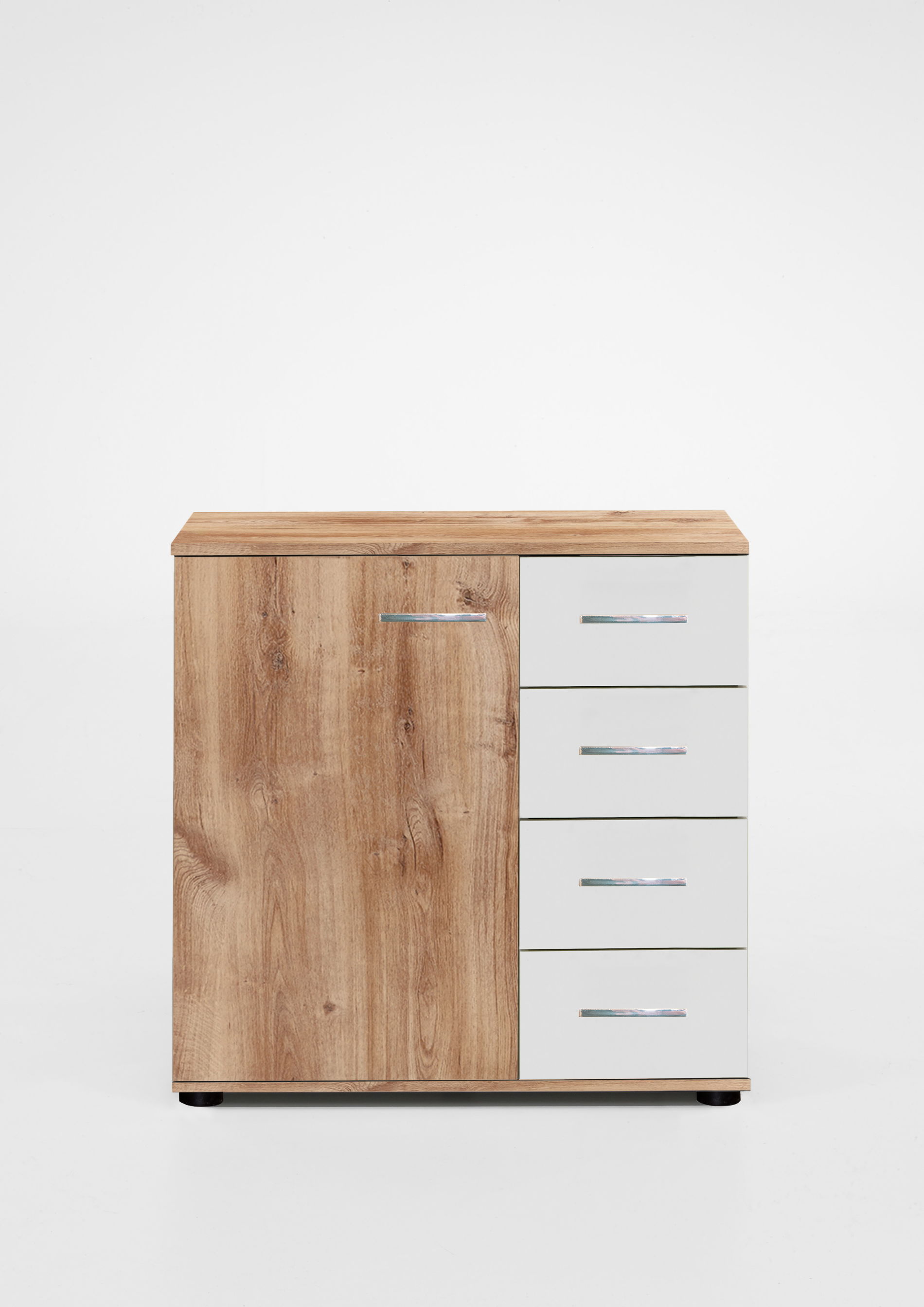 Wimex Pamela Kombikommode 1T 4S Plankeneiche-Nachbildung/Weiß