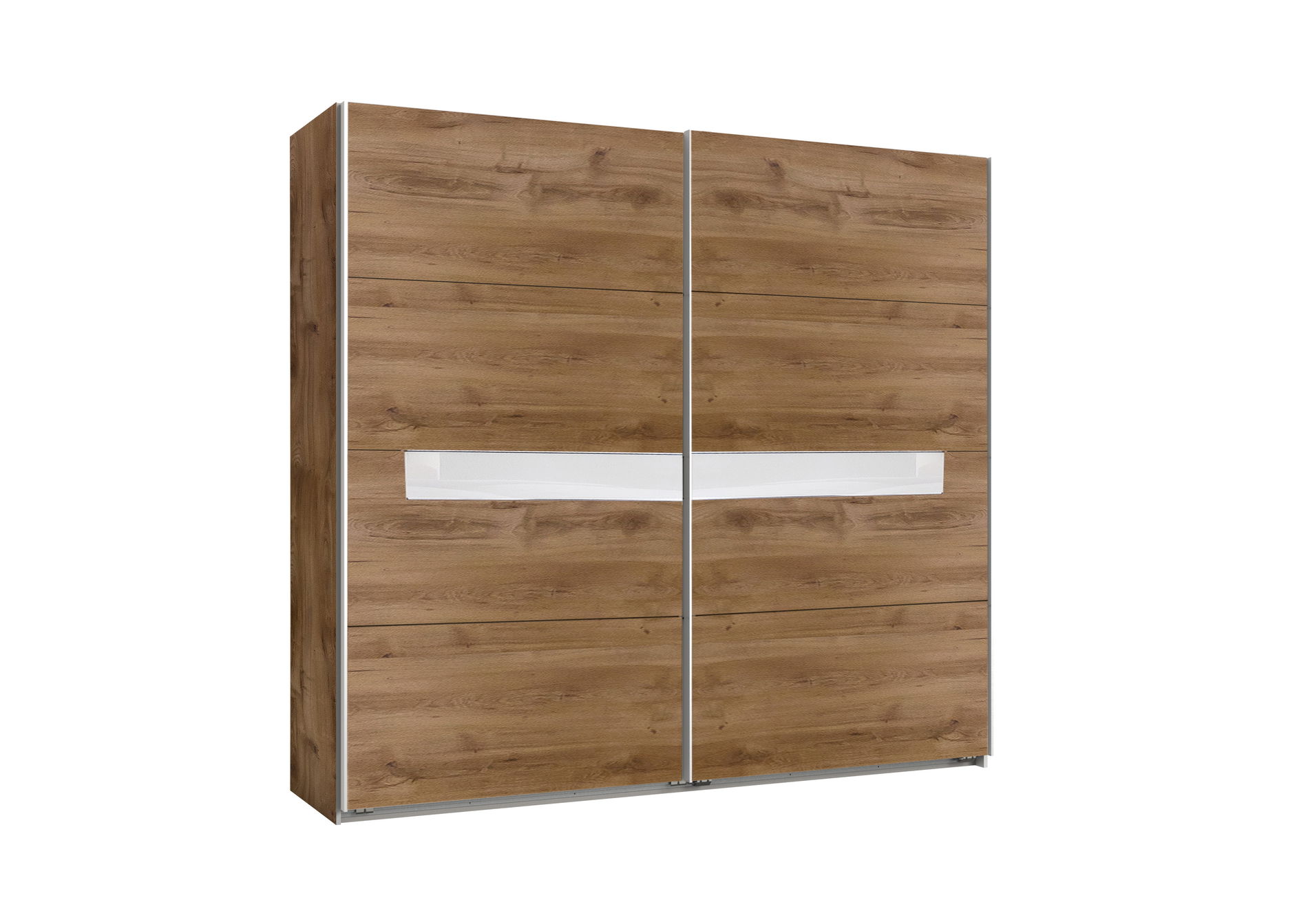 Wimex Pamela Schwebetürenschrank 270 cm Plankeneiche-Nachbildung/Weiß