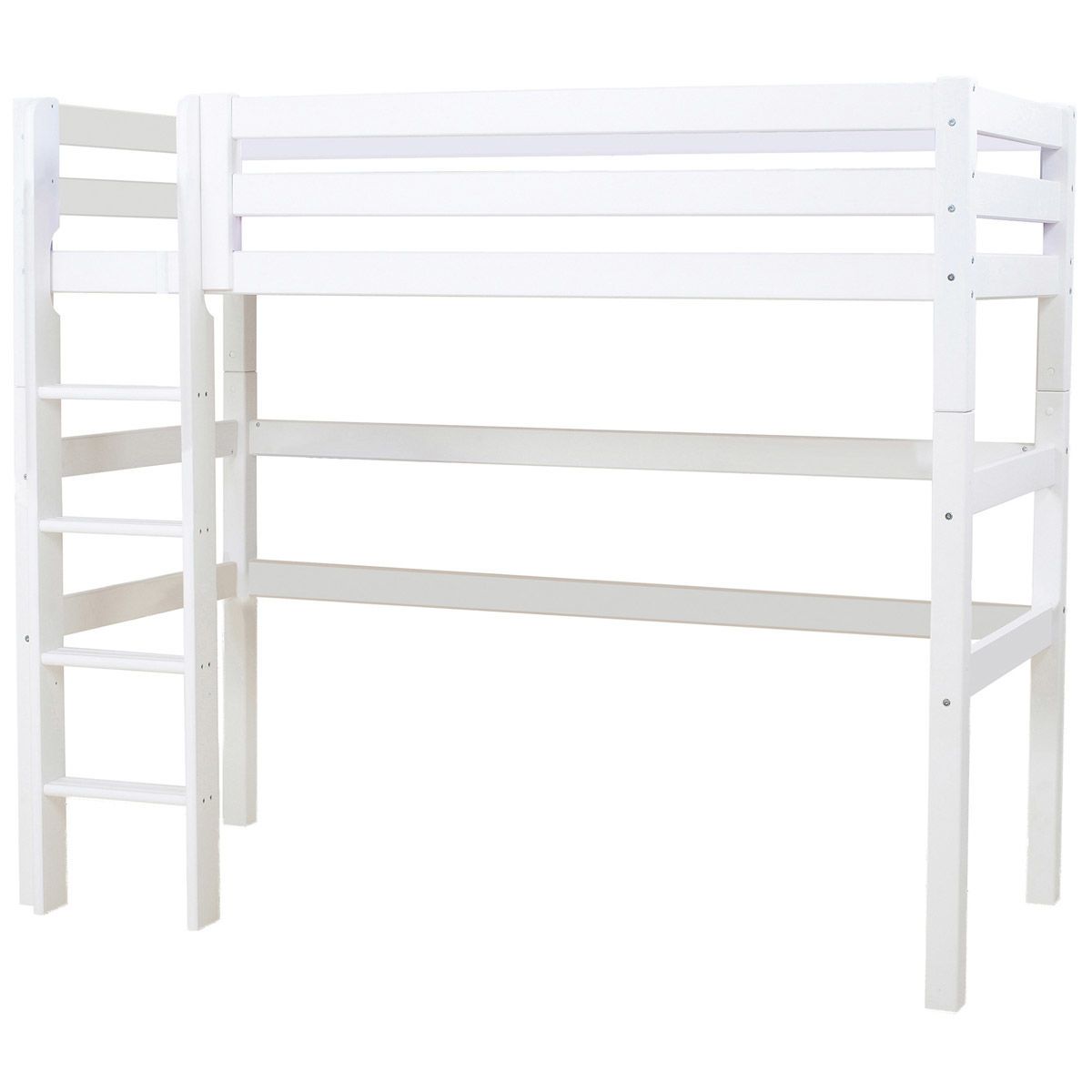 Hoppekids Hochbett ECO Luxury  90x200 cm mit gerader Leiter & Absturzsicherung