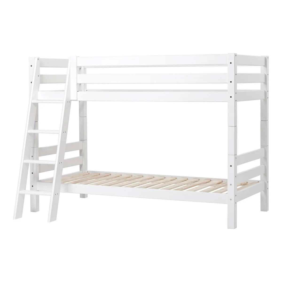 Hoppekids Etagenbett ECO Luxury 90x200 cm mit schräger Leiter & Absturzsicherung