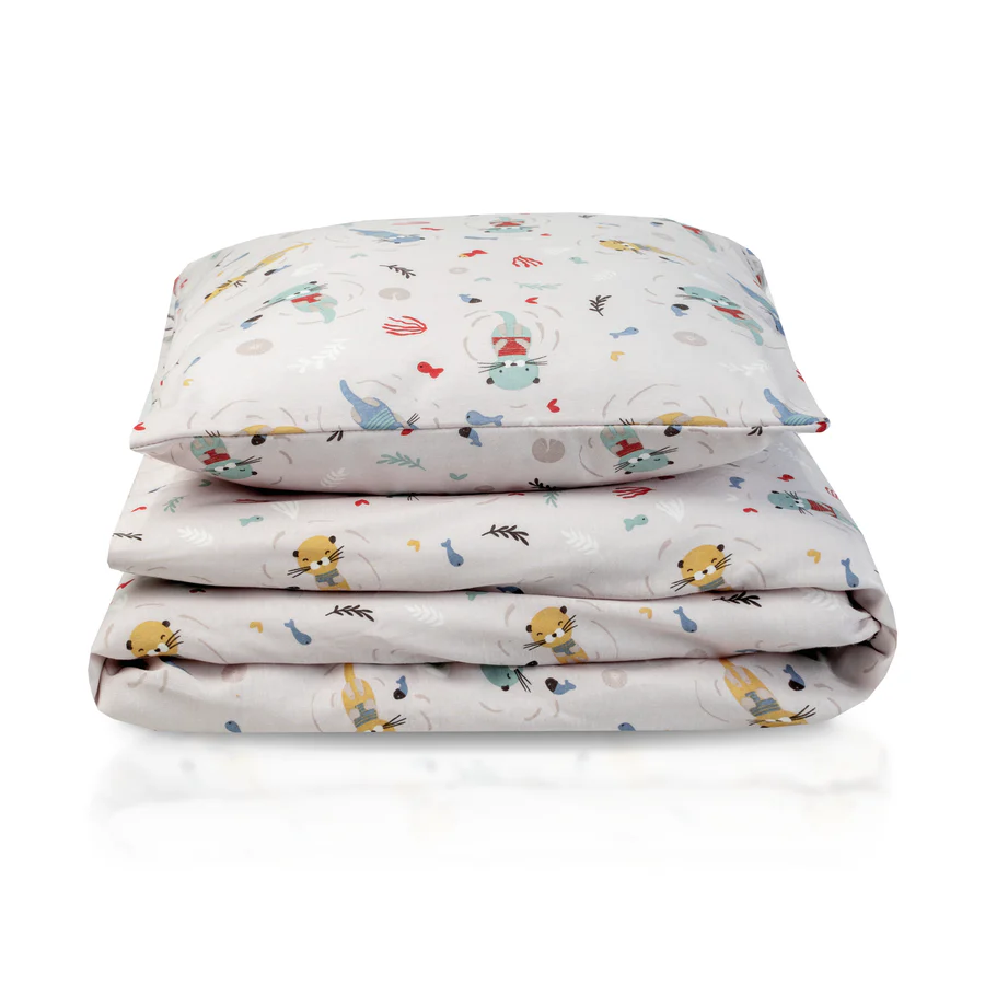 Zöllner Bettwäsche Jersey Little Otti Decke 100x135 cm / Kissen 40x60 cm