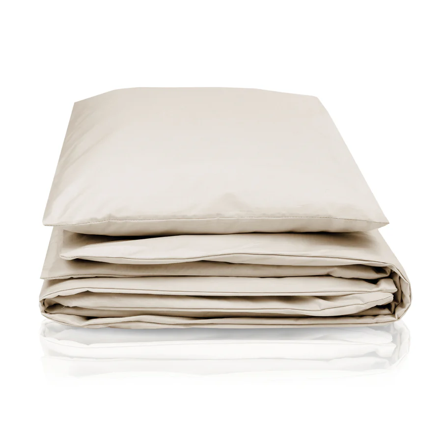 Zöllner Bettwäsche Uni Taupe Decke 100x135 cm / Kissen 40x60 cm