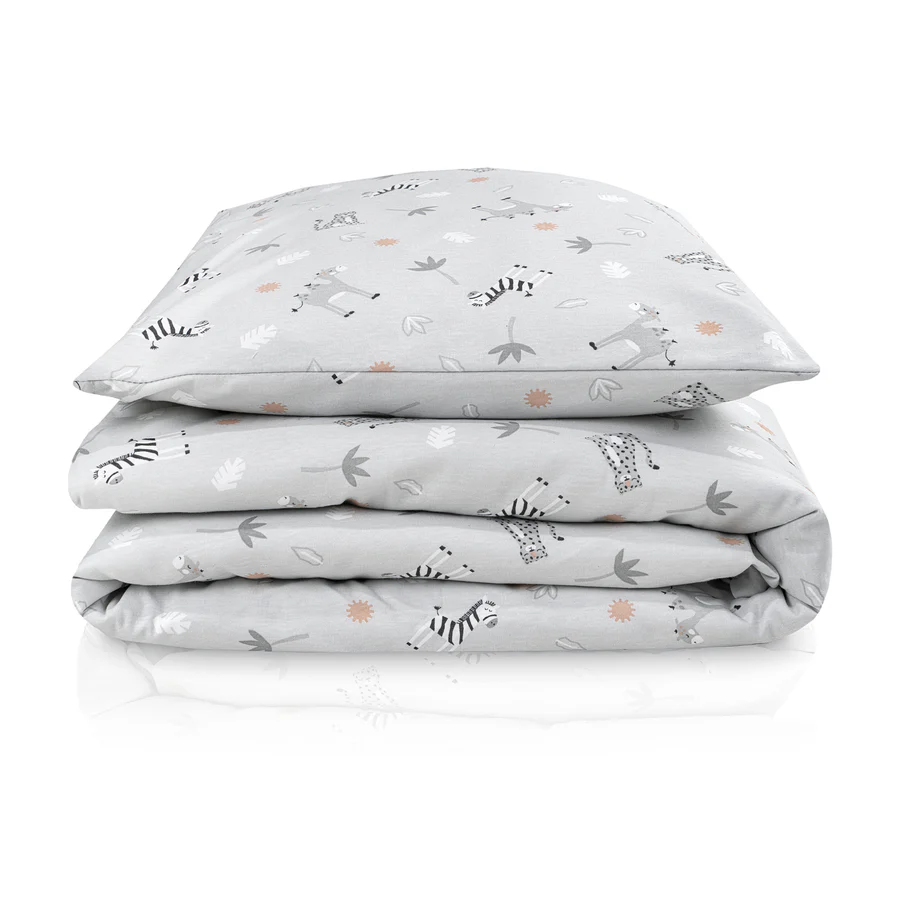 Zöllner Bettwäsche Jersey Savanne Grey Decke 80x80 cm / Kissen 35x40 cm