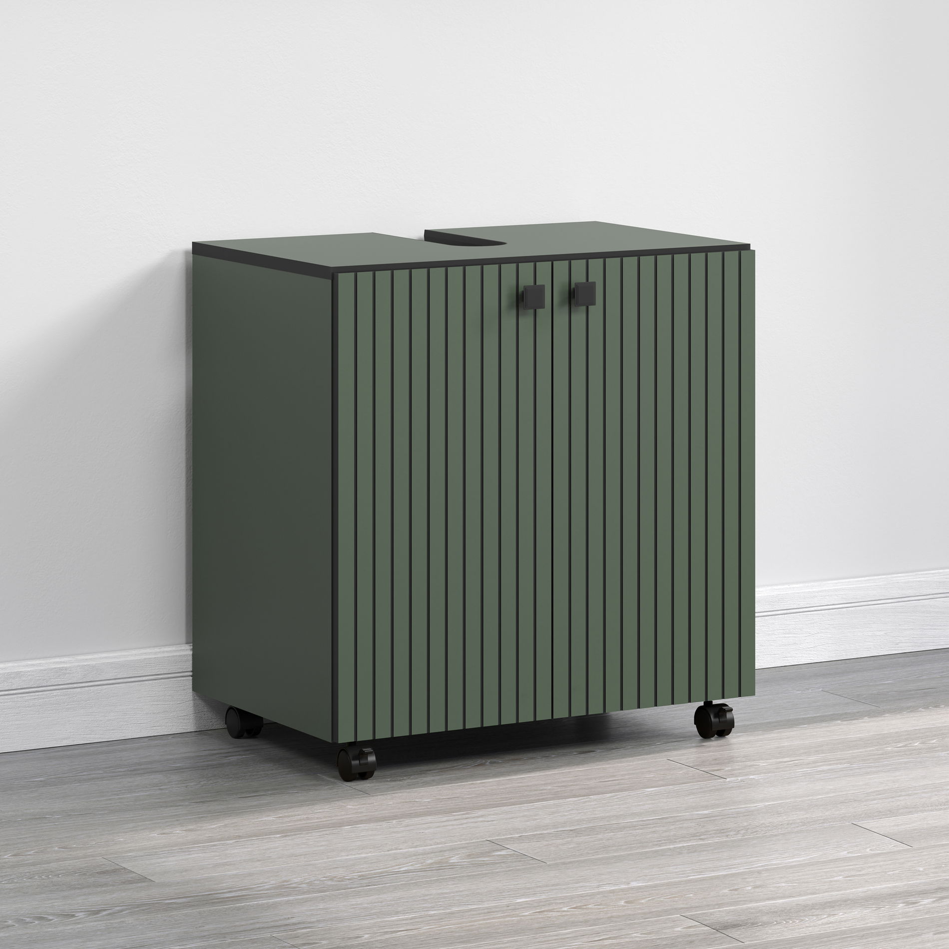 trendteam Pure Bliss Waschbeckenunterschrank 2-türig Grün