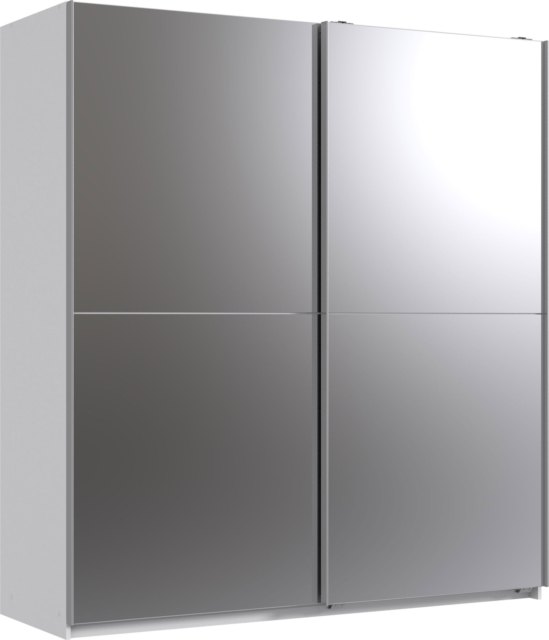 Wimex Queen Kleiderschrank 179 cm 2 Spiegel Weiß