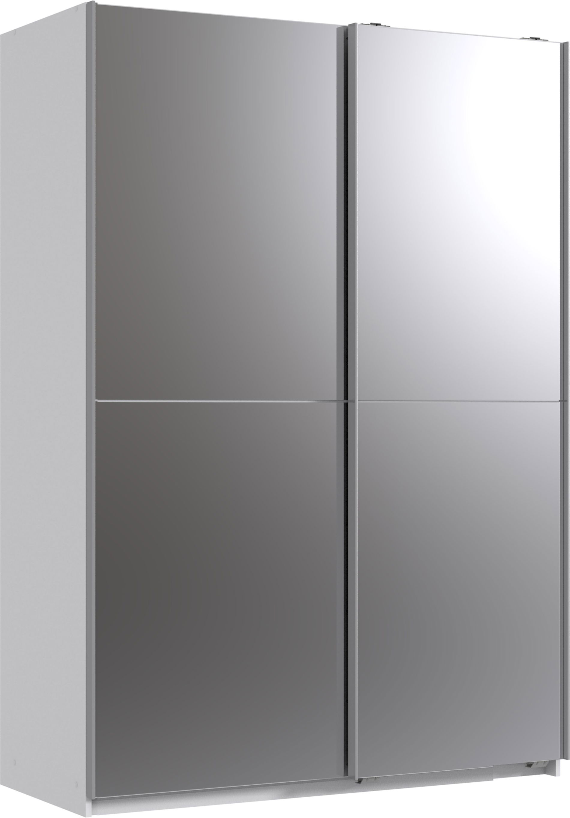 Wimex Queen Kleiderschrank 135 cm 2 Spiegel Weiß