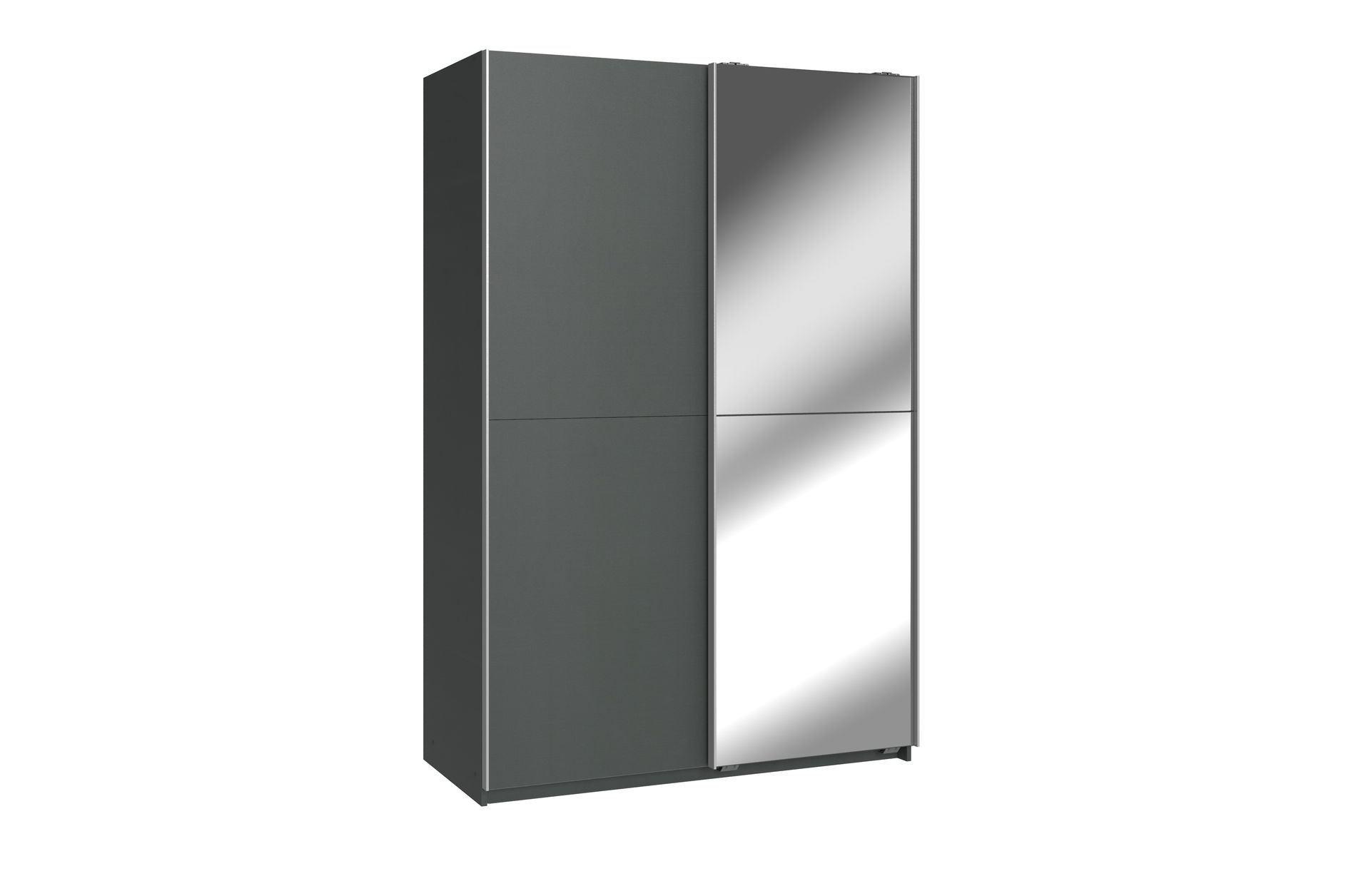 Wimex Queen Kleiderschrank 135 cm 1 Spiegel Grafit