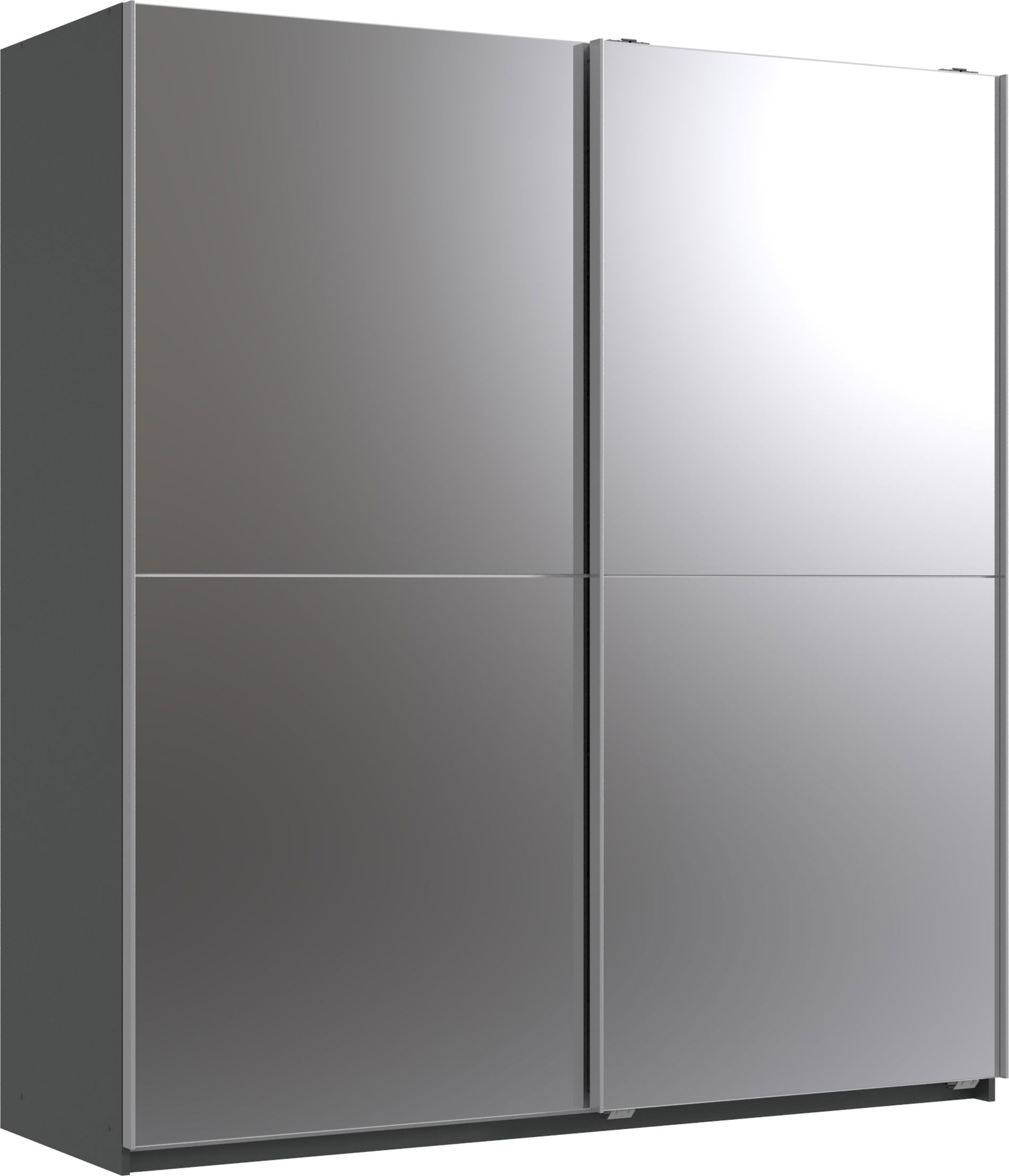 Wimex Queen Kleiderschrank 179 cm 2 Spiegel Grafit