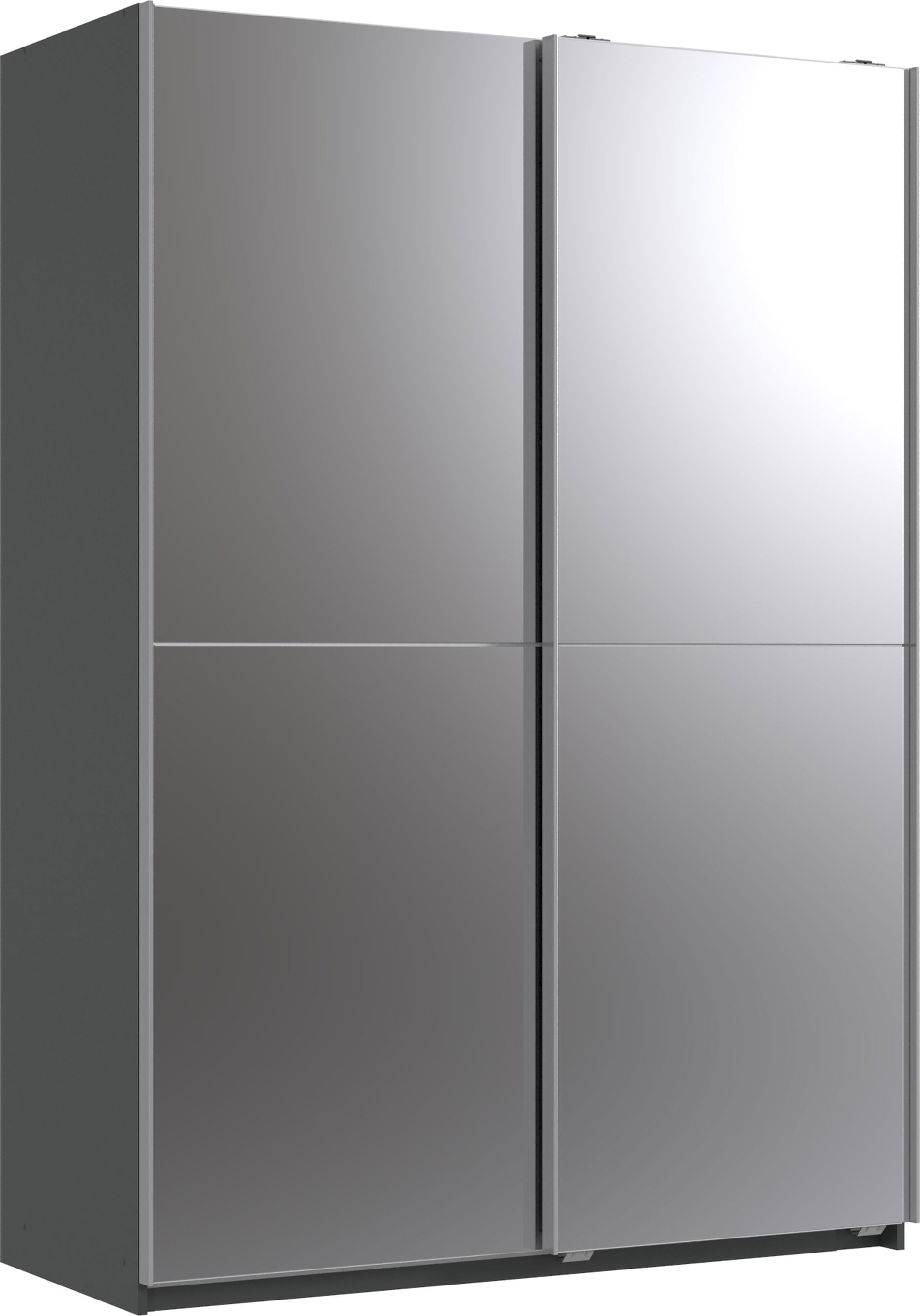 Wimex Queen Kleiderschrank 135 cm 2 Spiegel Grafit