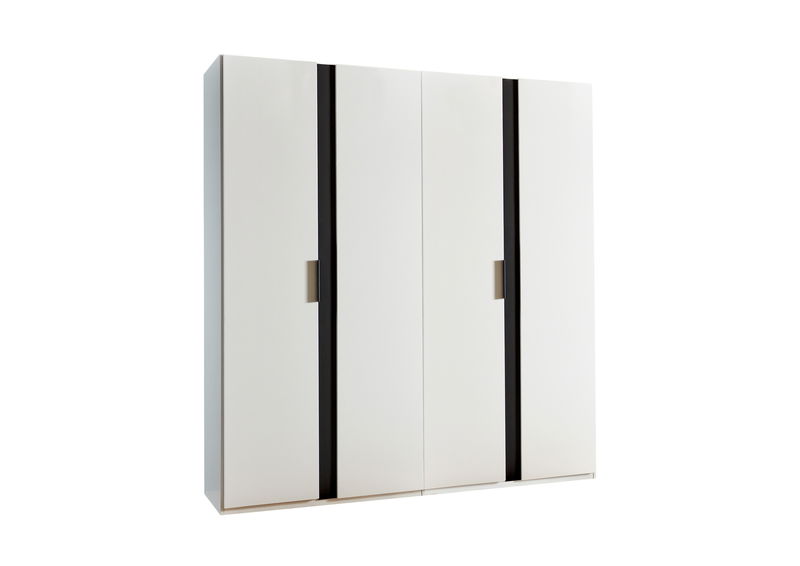 Wimex Rimini Drehtürenschrank 200CM Weiss / Graphit Wimex Rimini Drehtürenschrank 200CM Weiss / Graphit