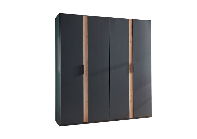 Wimex Rimini Drehtürenschrank 200CM Graphit / Artisan Eiche Nachbildung Wimex Rimini Drehtürenschrank 200CM Graphit / Artisan Eiche Nachbildung