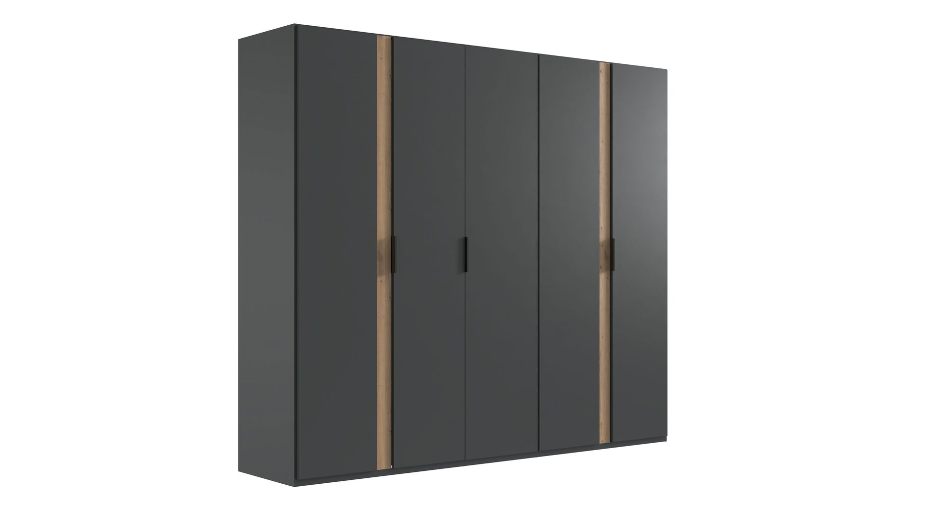 Wimex Rimini Drehtürenschrank 250CM Graphit / Artisan Eiche Nachbildung