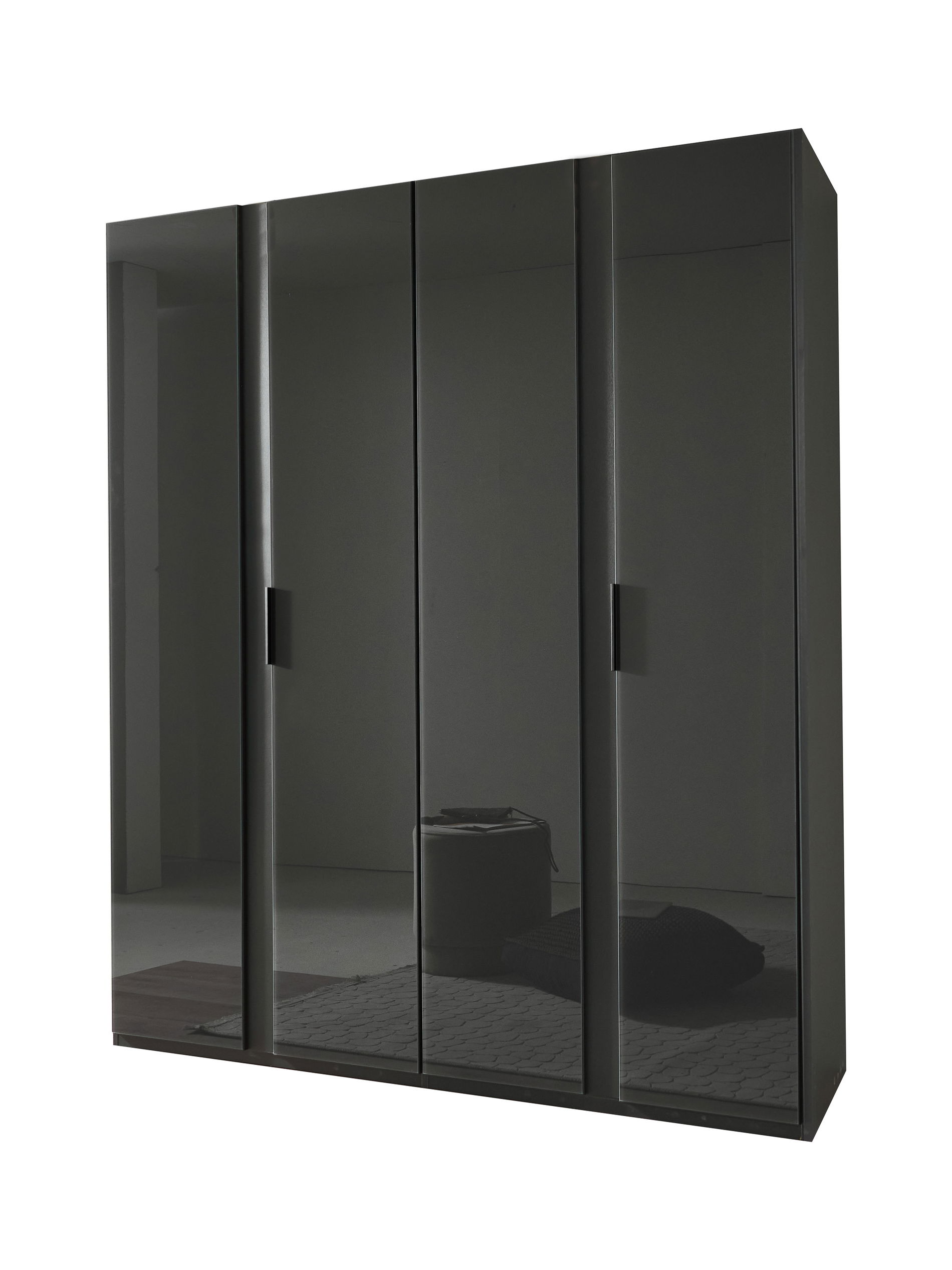 Wimex RiminiGlas Drehtürenschrank 200CM Graphit / Glas Grey