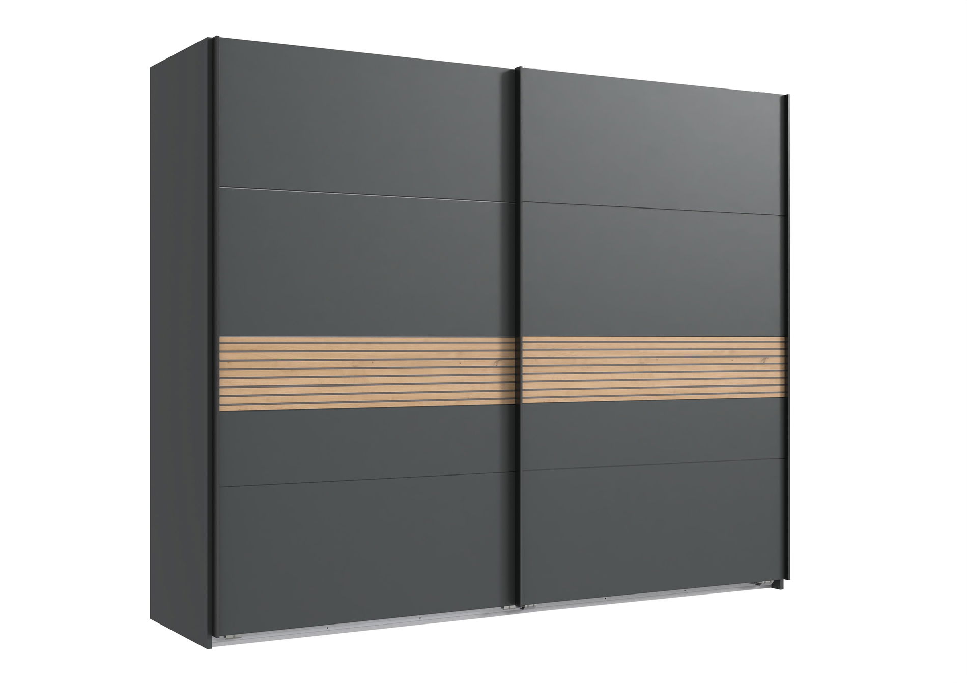 Wimex Rotterdam Schwebetürenschrank 270 cm Grafit/Artisan-Eiche-Nachbildung