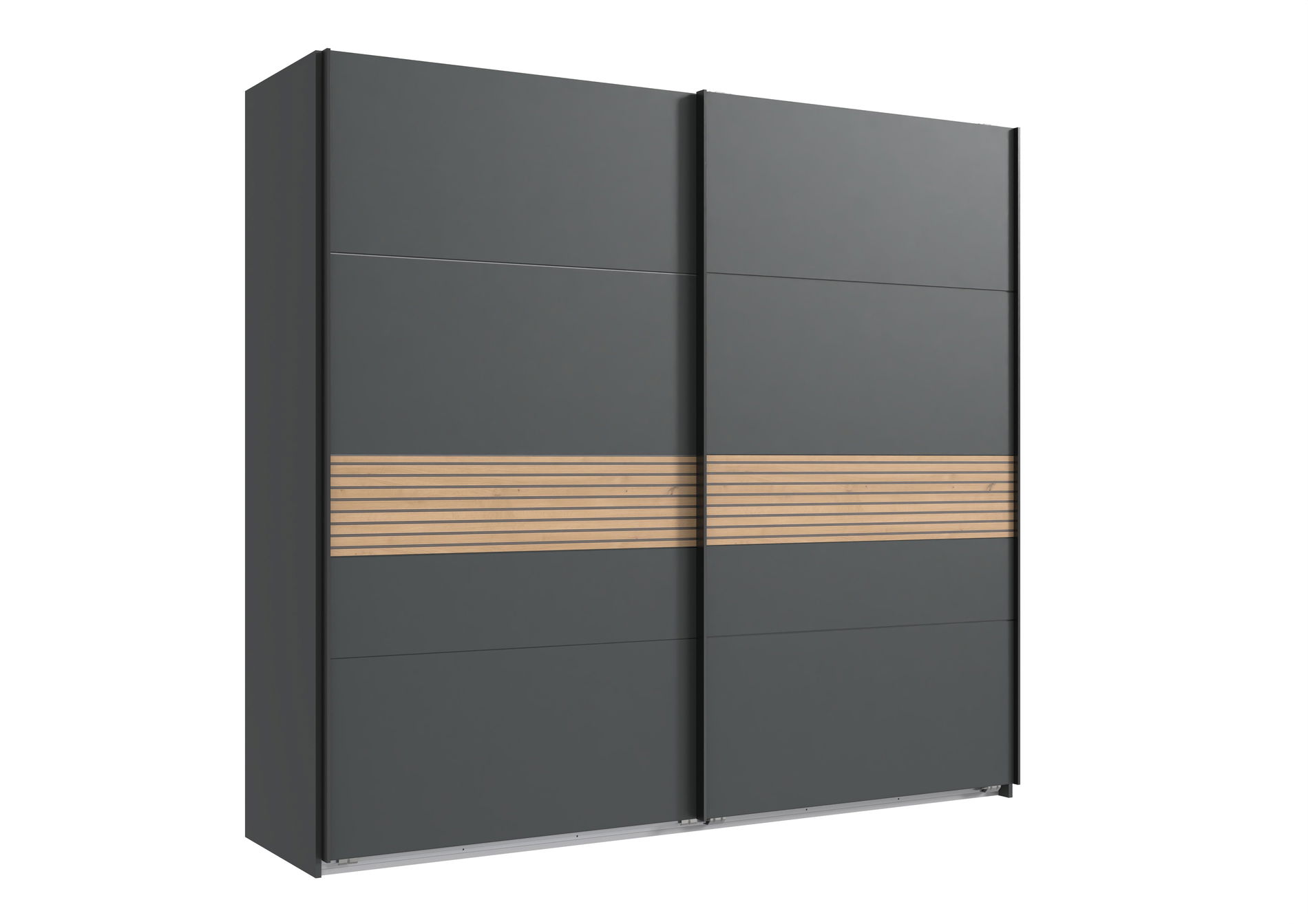 Wimex Rotterdam Schwebetürenschrank 225 cm Grafit/Artisan-Eiche-Nachbildung