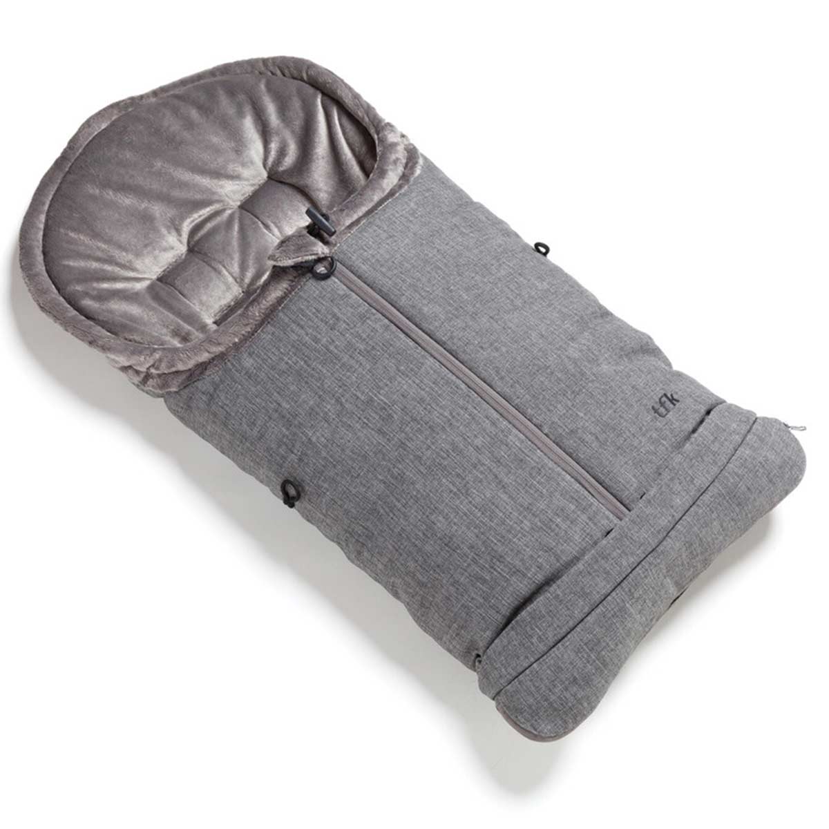 TFK Fußsack premium grau mit verlängerbarem Fußteil