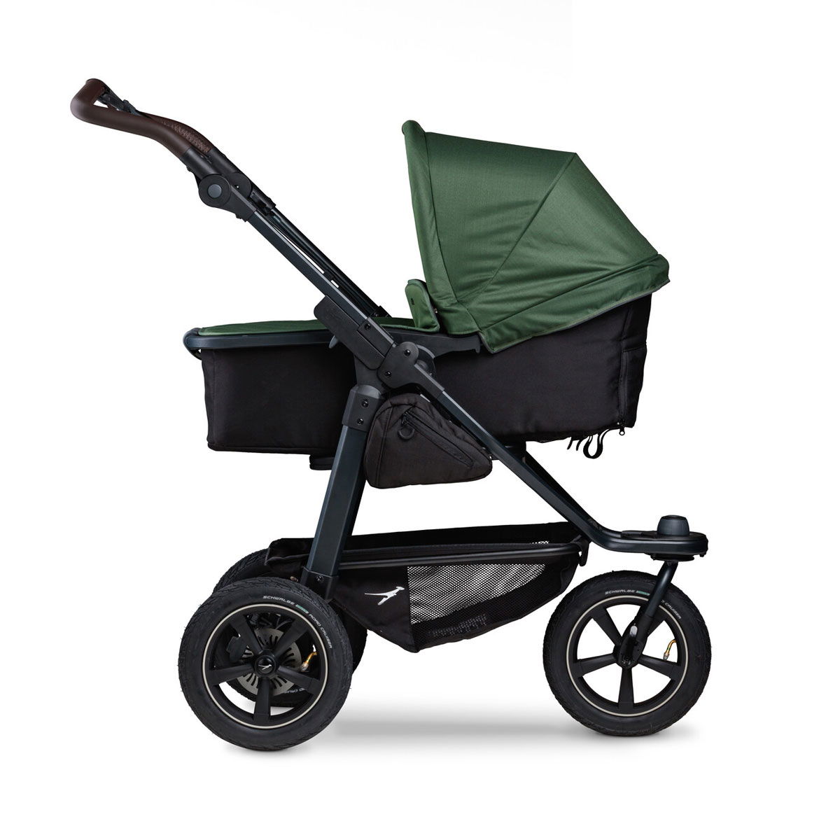 tfk mono 2 Kombi Kinderwagen olive mit Luftrad-Set