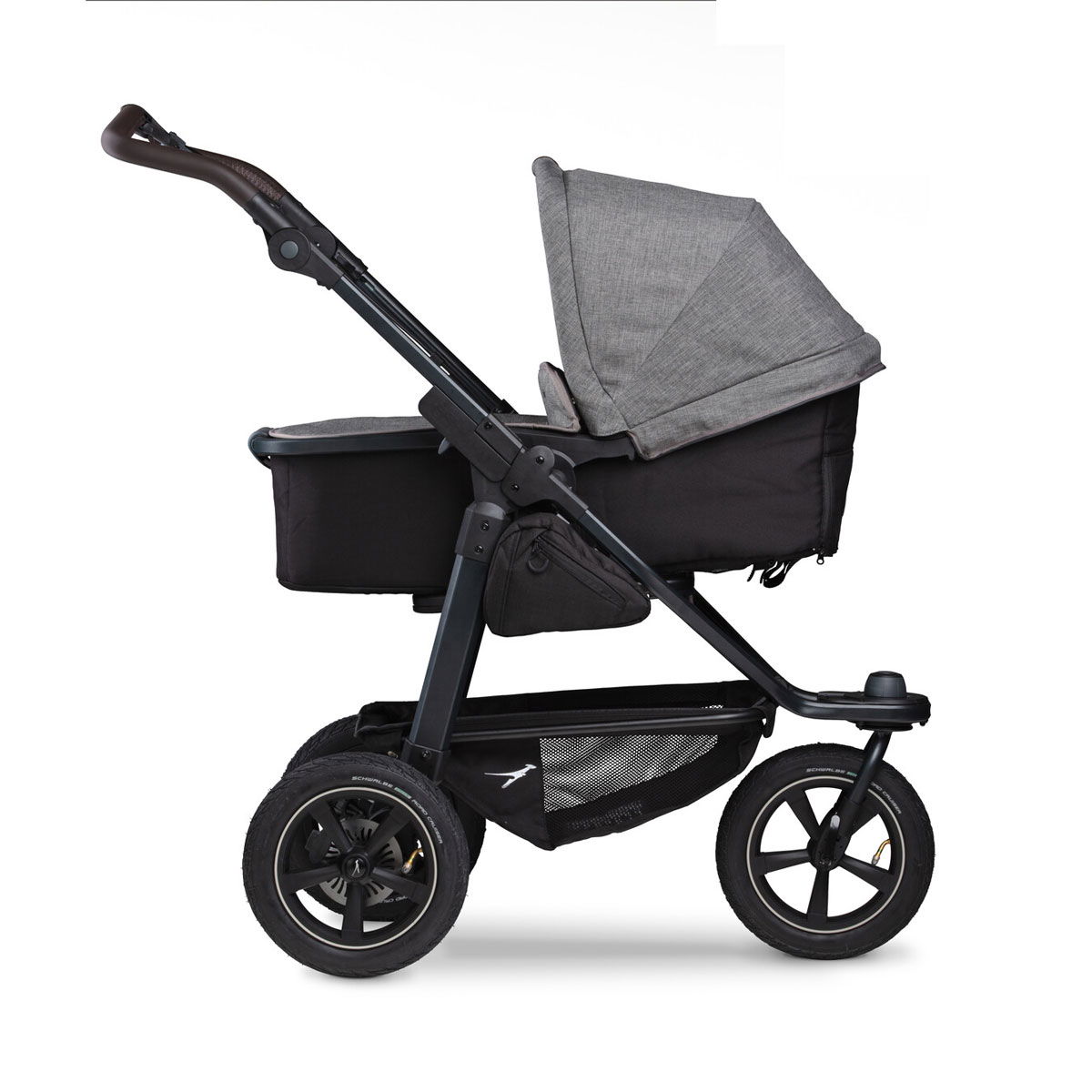 tfk mono 2 Kombi Kinderwagen premium grau mit Luftrad-Set