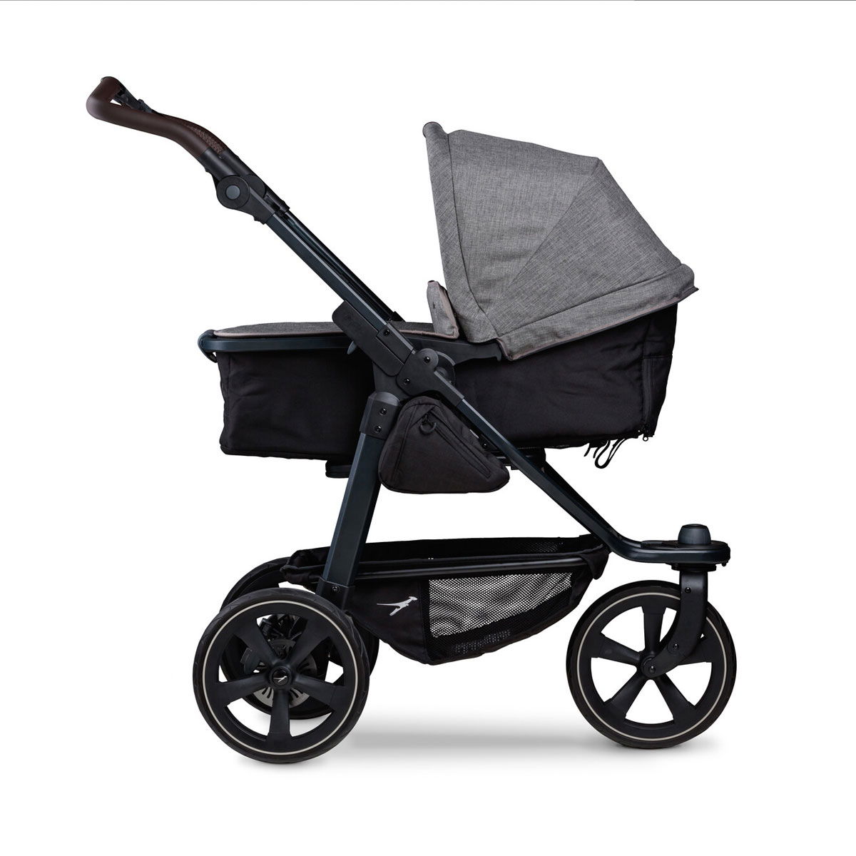 tfk mono 2 Kombi Kinderwagen premium grau mit Luftkammer Radset