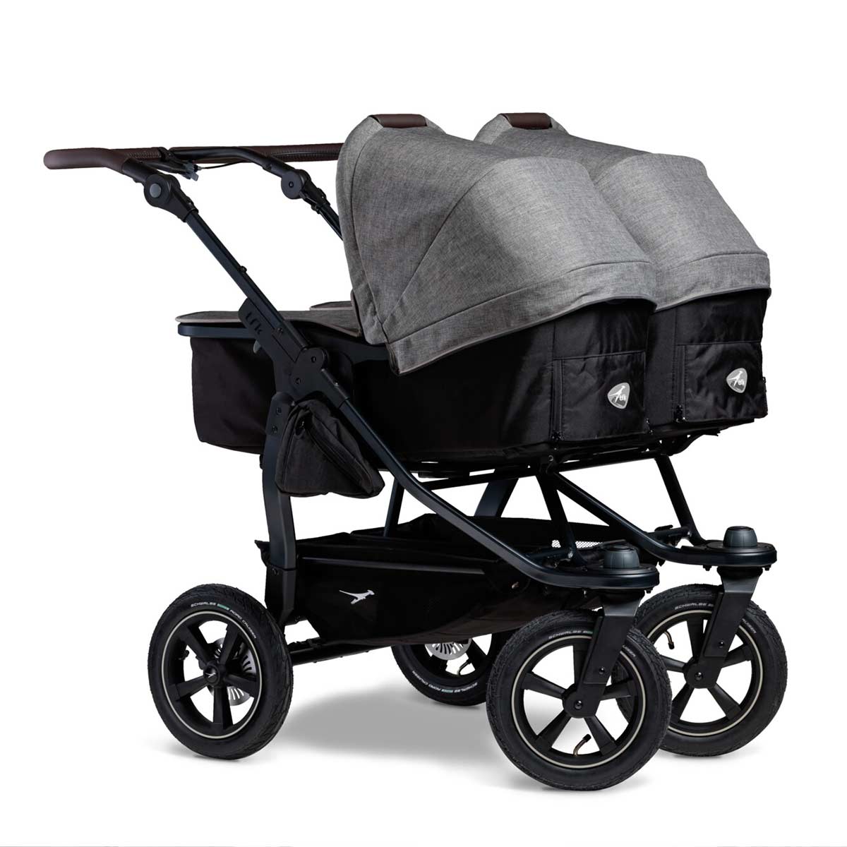 tfk duo 2 Kombi Kinderwagen premium grau Luftrad-Set