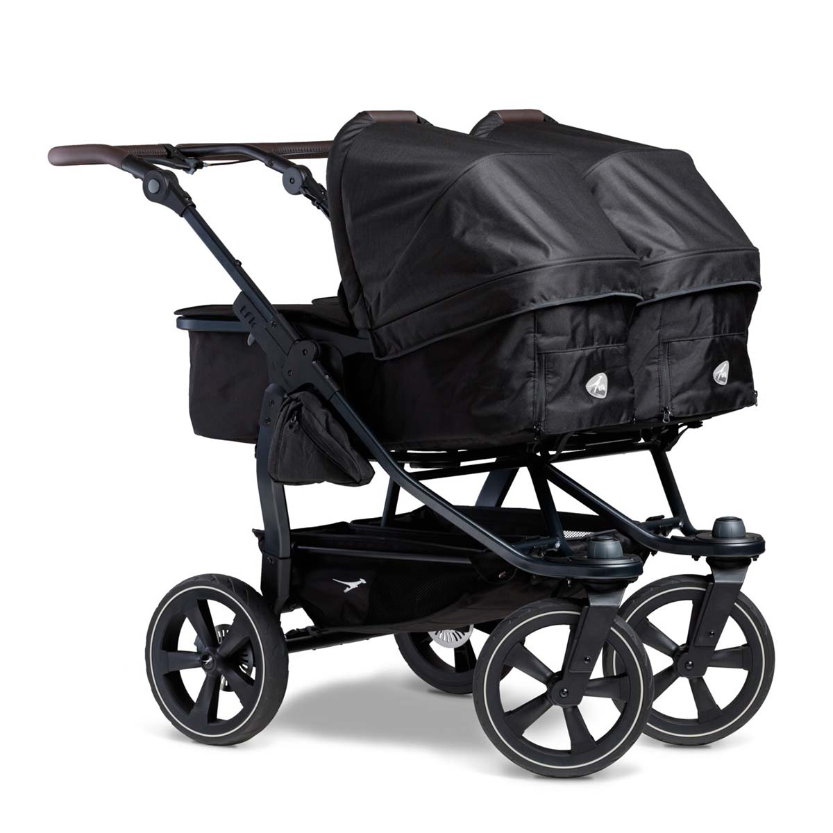 tfk duo 2 Kombi Kinderwagen schwarz Luftkammer Radset