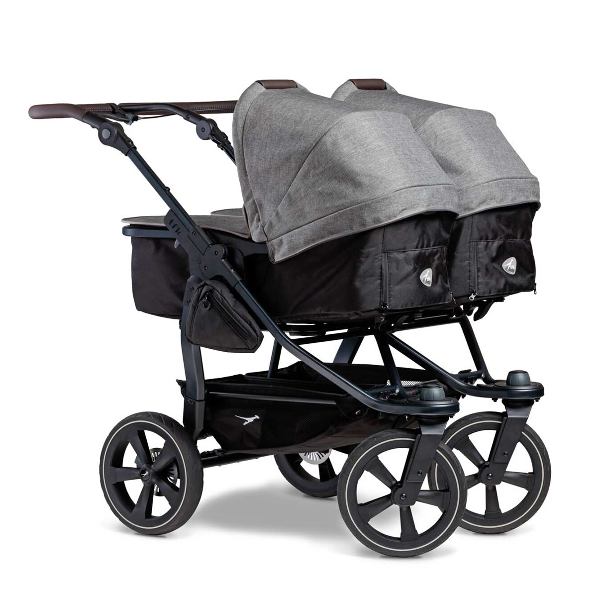 tfk duo 2 Kombi Kinderwagen premium grau Luftkammer Radset