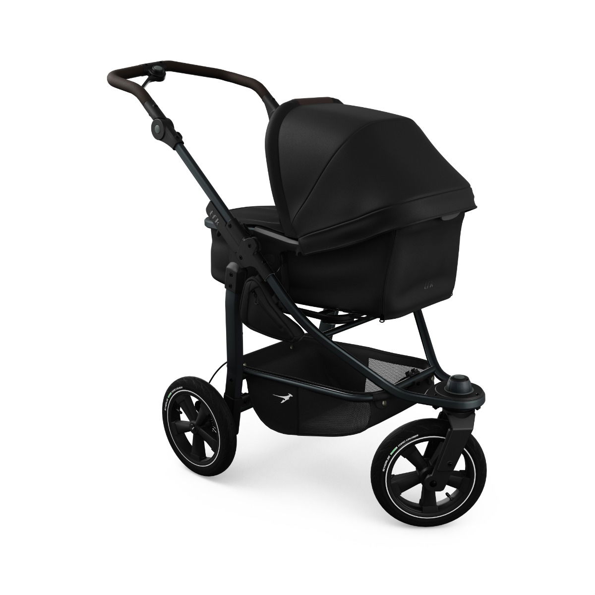 tfk mono3 Kinderwagen schwarz mit Luftrad-Set