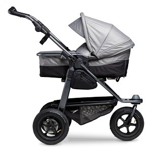 tfk mono Kombi Kinderwagen grau mit Luftrad-Set