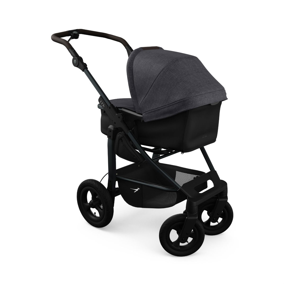 tfk mono4 Kinderwagen premium schwarz mit Luftrad-Set
