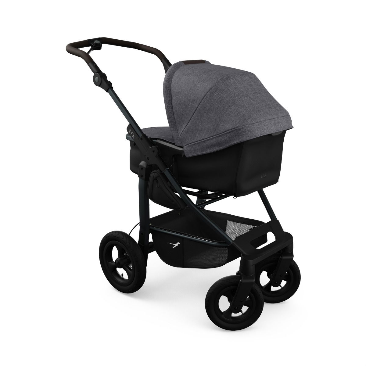 tfk mono4 Kinderwagen premium grau mit Luftrad-Set