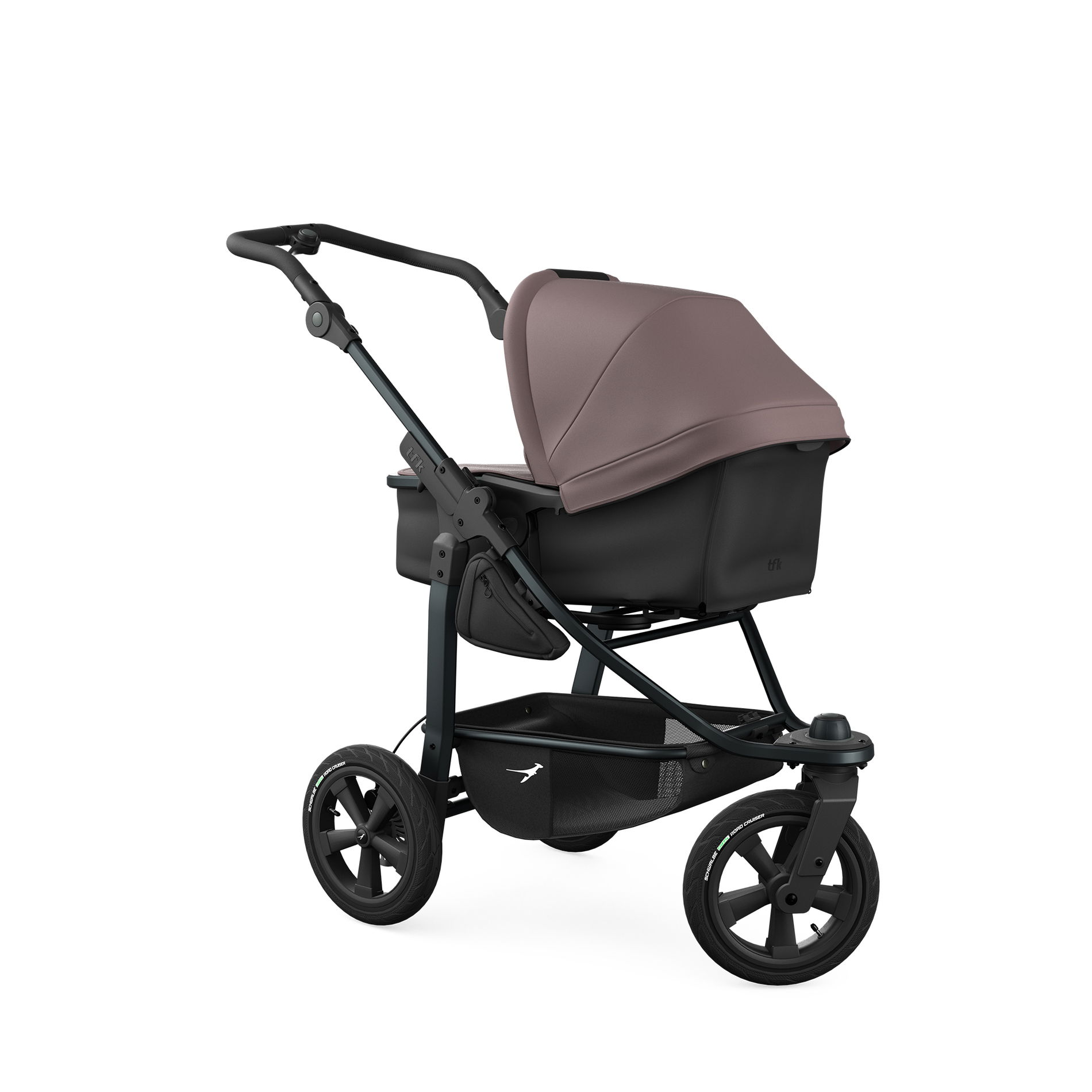 tfk mono3 Kinderwagen braun mit Luftrad-Set