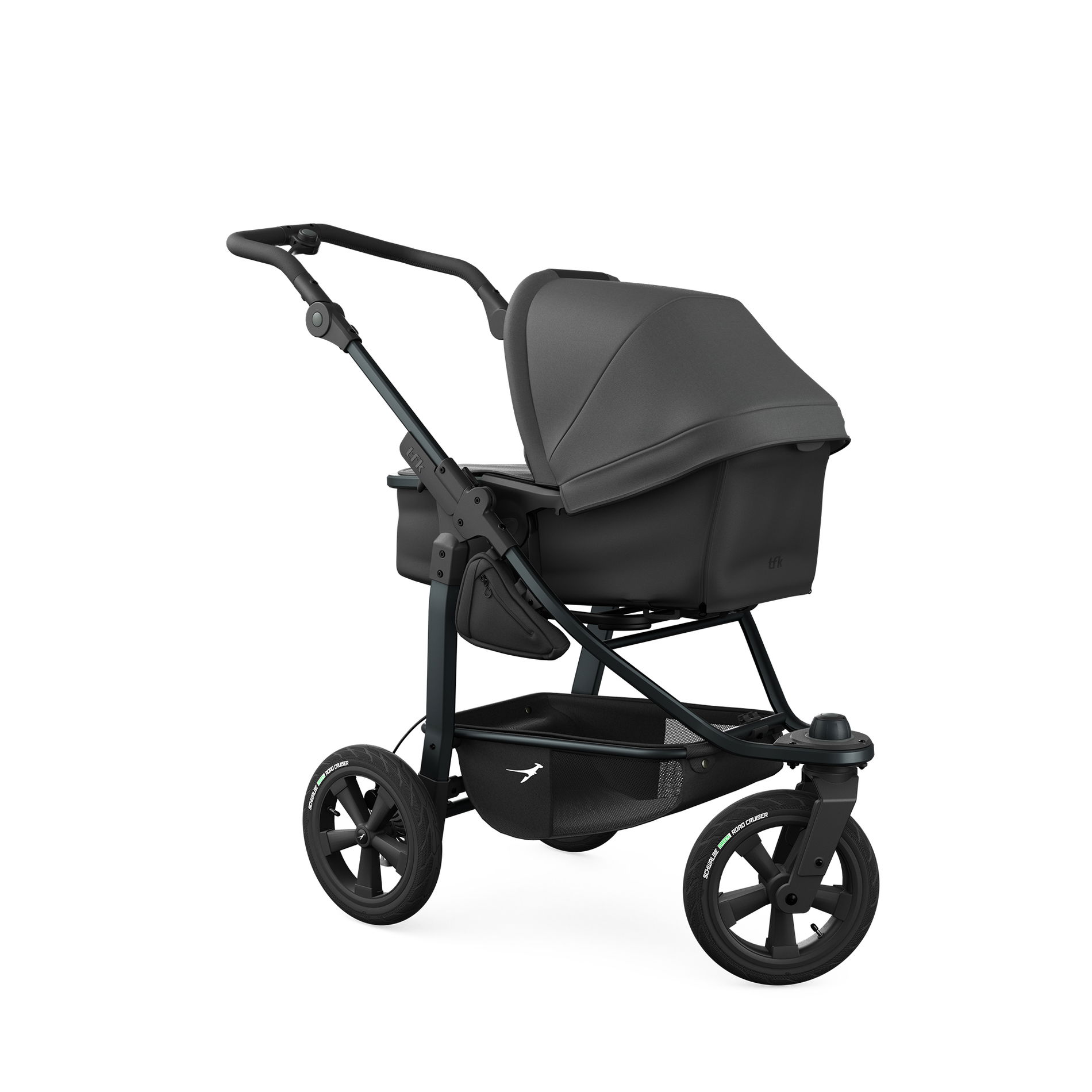 tfk mono3 Kinderwagen grau mit Luftrad-Set