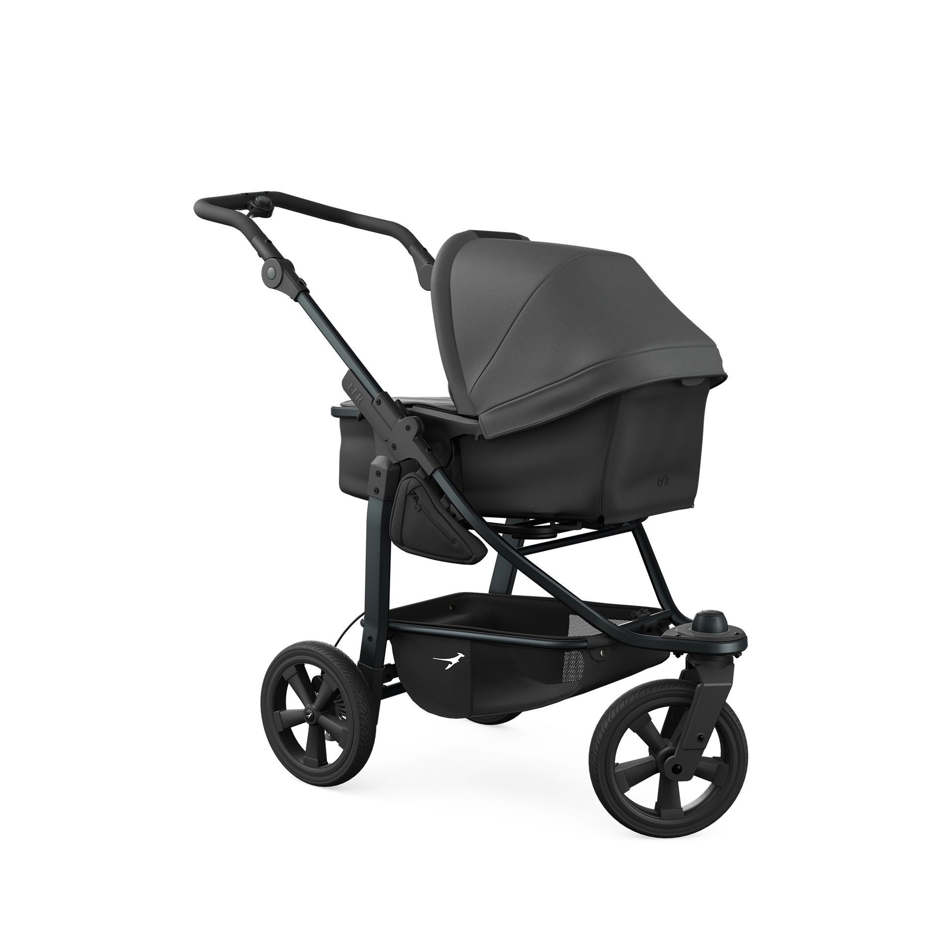 tfk mono3 Kinderwagen grau mit Runflat Radset