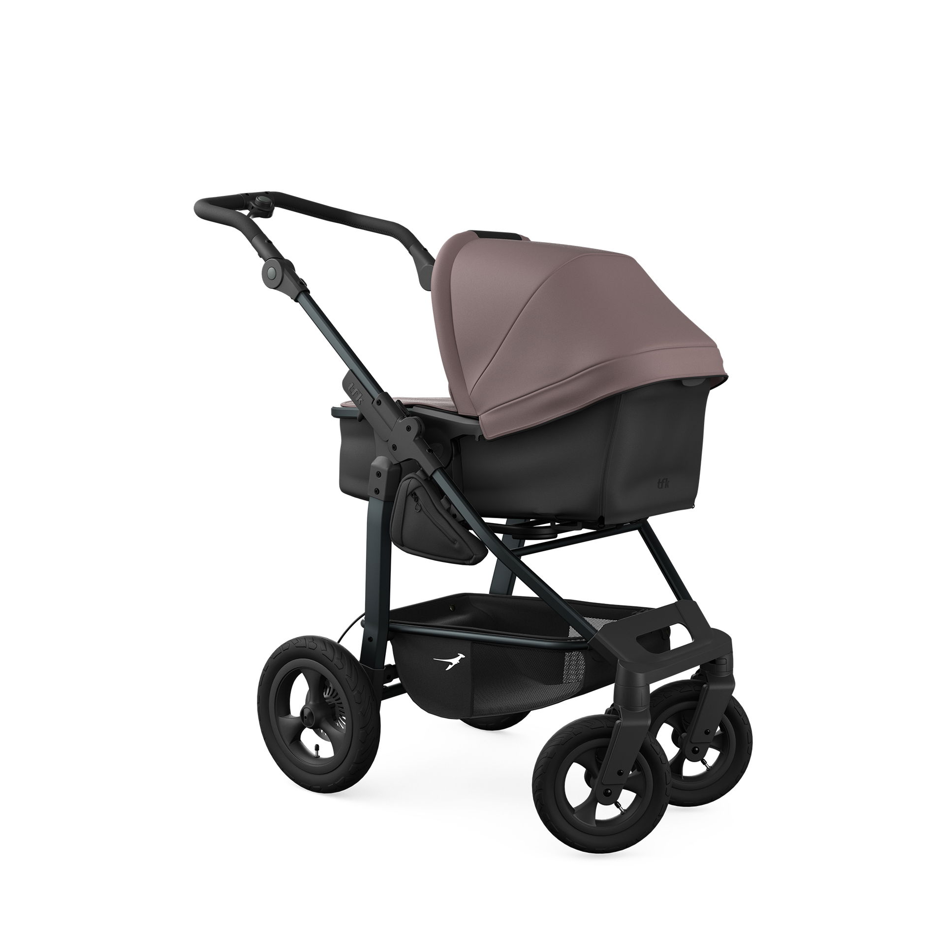 tfk mono4 Kinderwagen braun mit Luftrad-Set