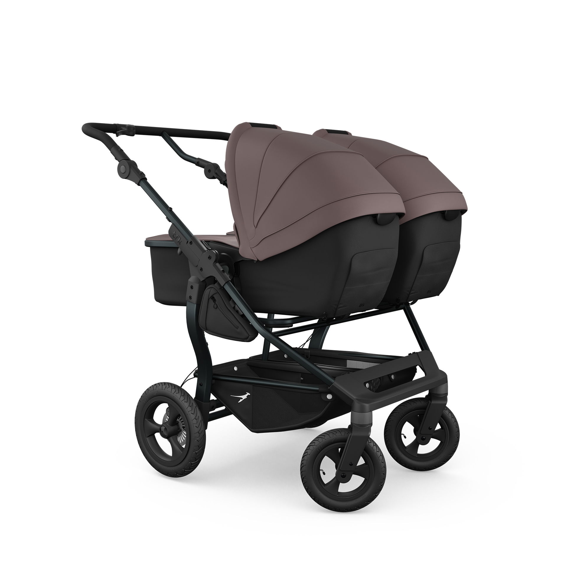 tfk duo Kinderwagen 2 in1 braun mit Luftrad-Set