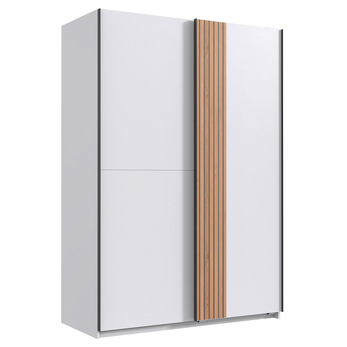 Wimex Ruegen Schwebetürenschrank 135 cm Weiß/Artisan-Eiche Dekor