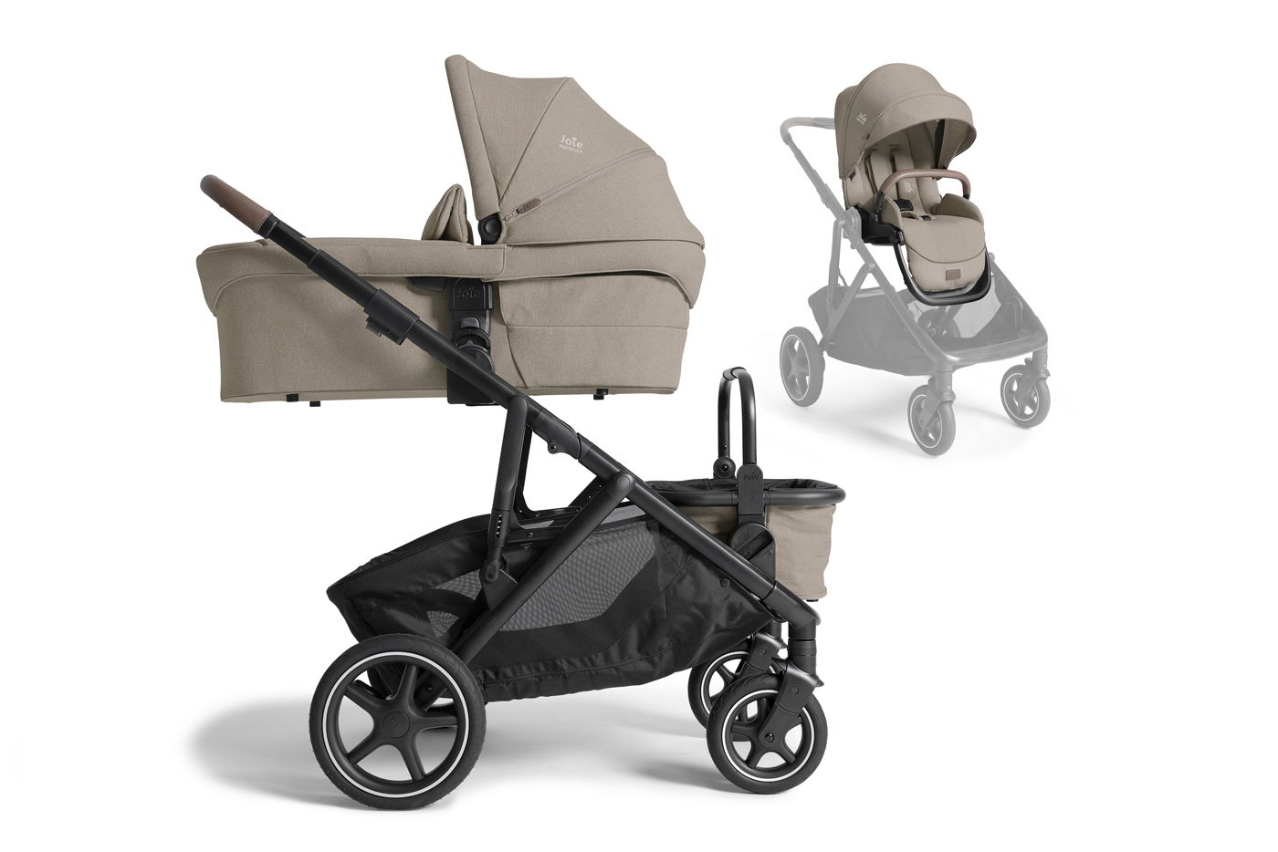 Joie Signature Versiti Kinderwagen inkl. Babywanne Ramble XL Sandstone
