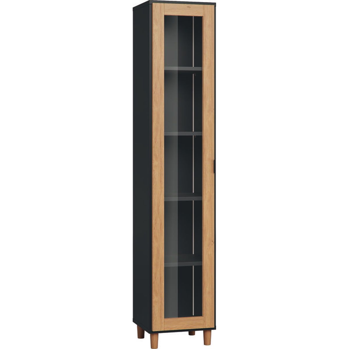 VOX Simple schmale Vitrine mit Glastür Farbe wählbar